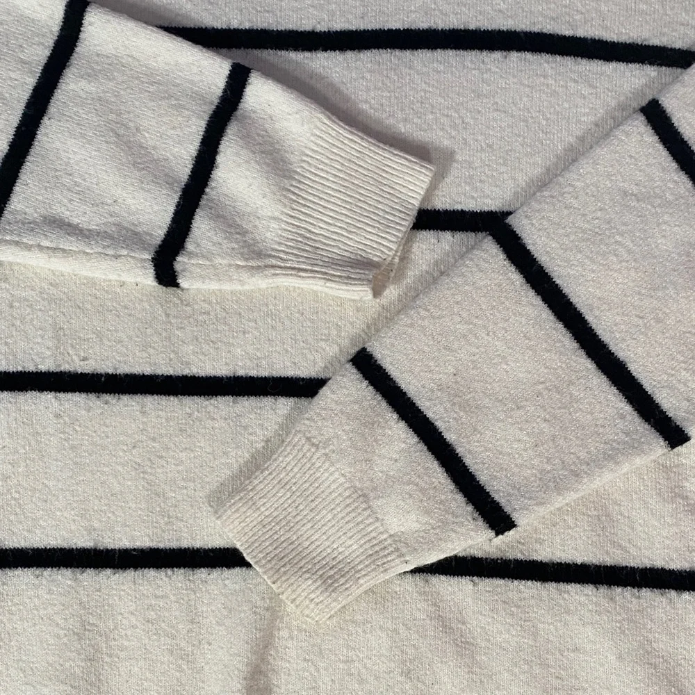 A New Day Striped Knit Sweater Women’s XS White Black